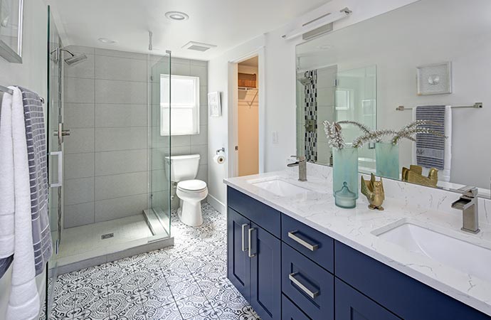 Bathroom remodeling and shower installation project