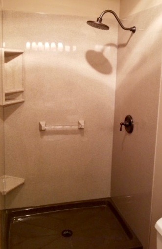 Fiberglass Shower to Onyx Walk-In Shower